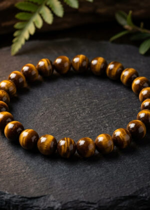 Brown Tiger's Eye Bracelet-FEARLESSNESS-LUCK-BALANCE